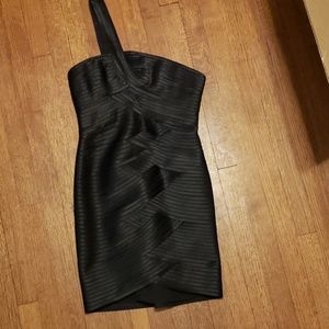 Black mini bodycon dress